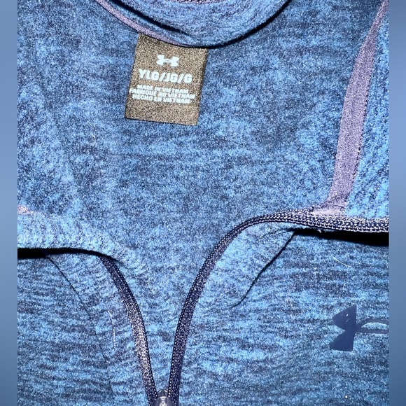 Under Armour Heathered Blue 1/4 zip Large L - Picture 2 of 2
